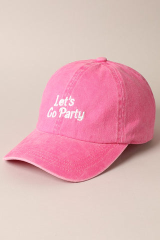 Let's Go Party Baseball Hat
