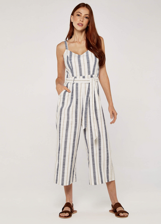 Cami Striped Cropped Jumpsuit