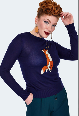 Hello Foxy Knit Sweater-FINAL SALE