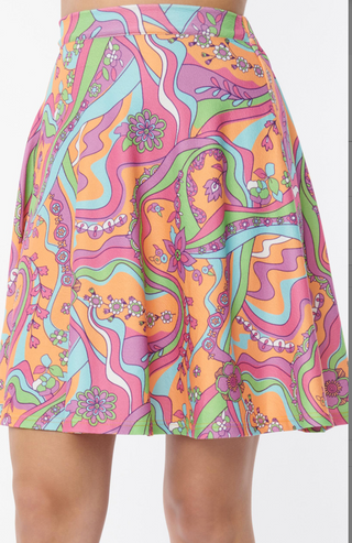 Psychedelic Daisy River Sweet Talk Skirt