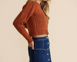 Cara Crochet Sweater-FINAL SALE