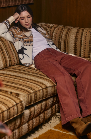 Western Horse Zip-Up Knit Cardigan Jacket