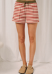 Cream/Mauve Stripe