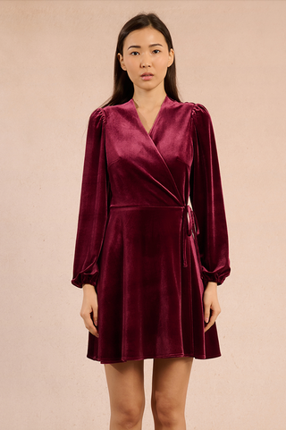 Wrap Velvet Dress