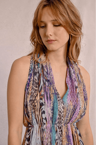 Boho Wild Animal Print Dress - Sincerely Betty