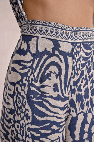 Zebra Print Wide Pants - Sincerely Betty