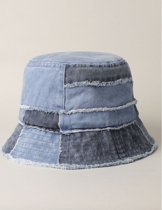 Patchwork Denim Bucket Hat