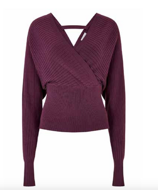 Bar Back Ribbed Batwing Sweater-Final Sale