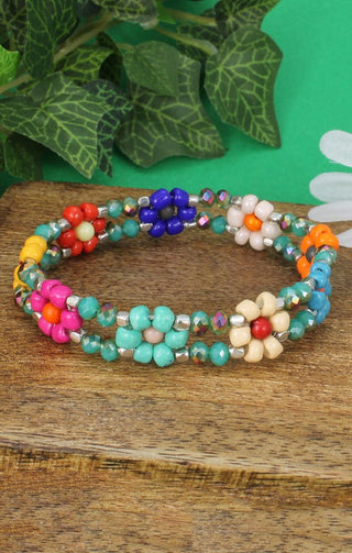 Cottage Bouquet Flower Bracelet Set-FINAL SALE