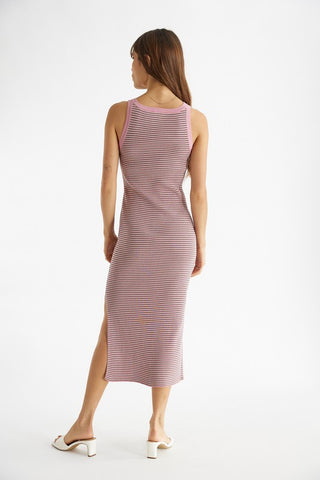 Mia Striped Tank Midi Dress-FINAL SALE