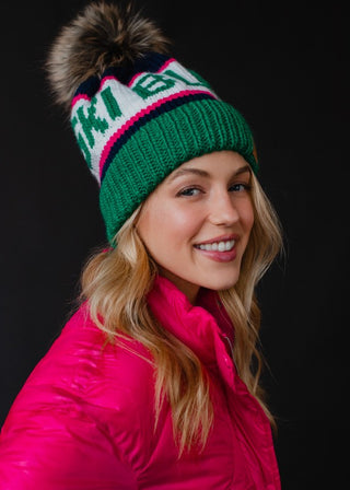 Ski Bum Pom Pom Knit Hat