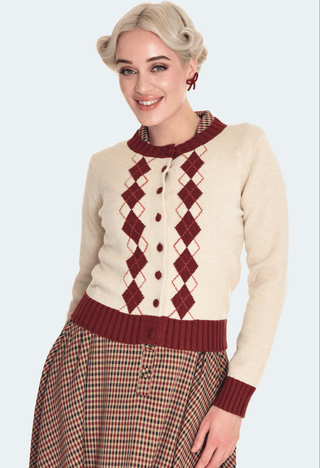 40s Argyle Style Cardigan - Sincerely Betty