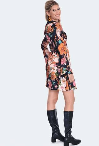 60s Floral Flared Sleeve Babydoll Dress - FINAL SALE - Sincerely Betty