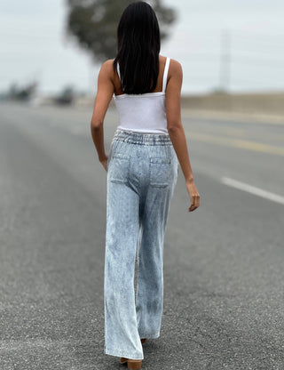 Soft Stripe Denim Pants