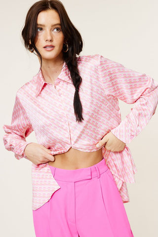 70s Geo Print Top - FINAL SALE - Sincerely Betty