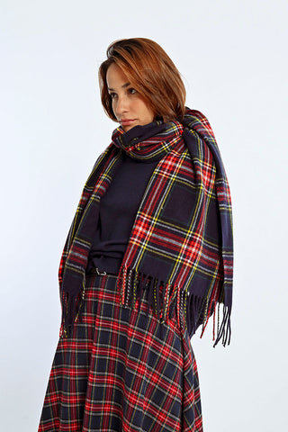 Knit Tartan Plaid Scarf