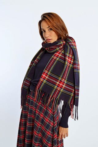 Knit Tartan Plaid Scarf