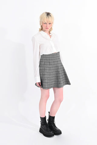 Knit Herringbone Skater Skirt