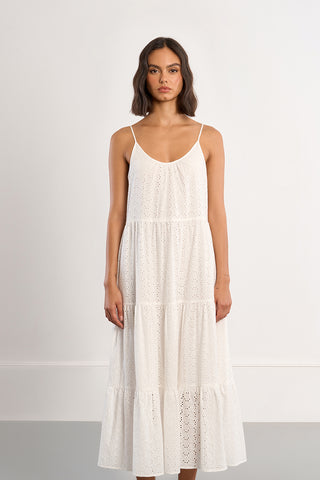 Eyelet Boho Midaxi Dress