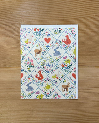 Woodland Critters Baby Greeting Card