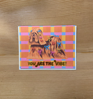 Puppy Vibe Greeting Card