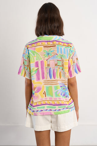 Maui Surf Print Camp Shirt