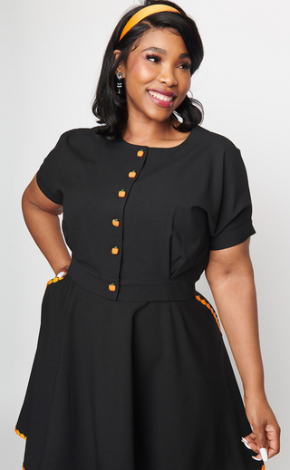 Pumpkin Button Crop Cardigan-FINAL SA;E