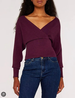 Bar Back Ribbed Batwing Sweater-FINAL SALE