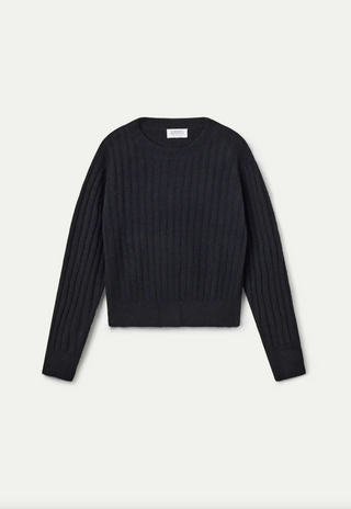 Ribbed Long Sleeve Knit Sweater