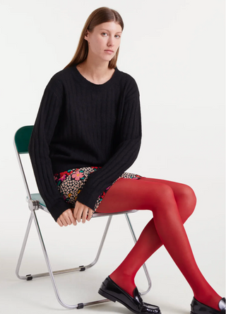 Ribbed Long Sleeve Knit Sweater
