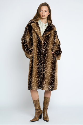 Doe Faux Fur Midi Coat