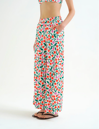 Cherry Print Jersey Trouser