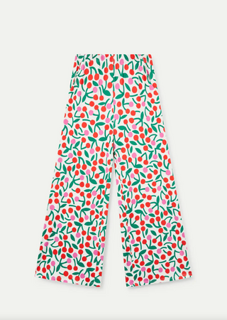 Cherry Print Jersey Trouser