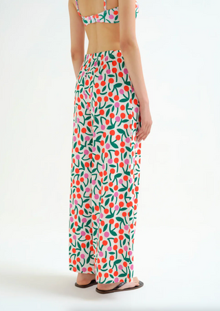 Cherry Print Jersey Trouser