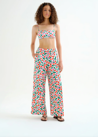 Cherry Print Jersey Trouser