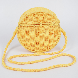Round Straw Crossbody Bag
