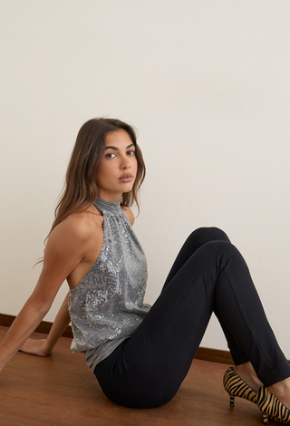 Sadiya Sequin Halter Top