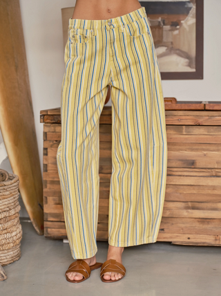 Striped Barrel Jeans