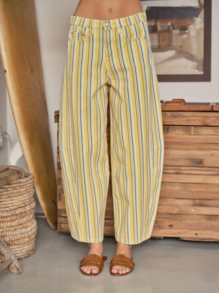 Striped Barrel Jeans