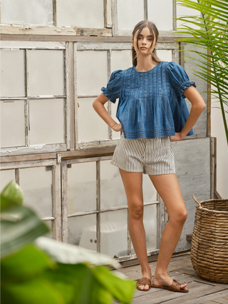Striped Hight Waisted Shorts
