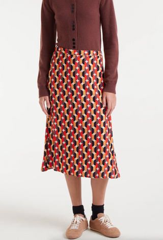 Retro Link Midi Skirt