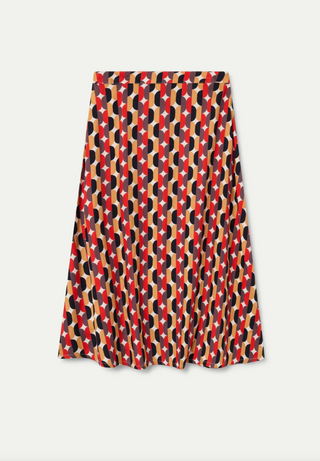 Retro Link Midi Skirt