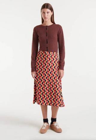 Retro Link Midi Skirt