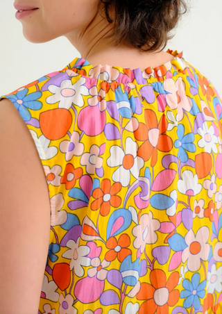 Bloom Print Long Beach Dress