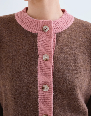 Two-tone Knit Cardigan