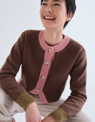 Two-tone Knit Cardigan