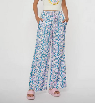 Daisy Checkerboard Pants-FINAL SALE