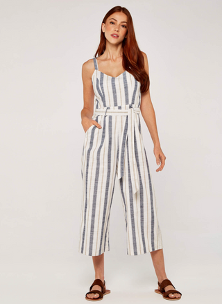 Cami Striped Cropped Jumpsuit