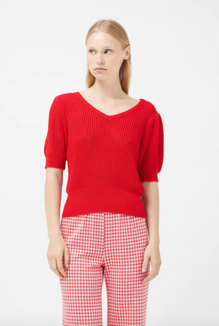 Short Sleeve Knit Sweater