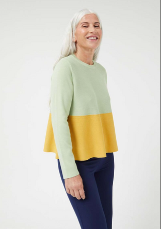 Color Block Swing Knit Sweater